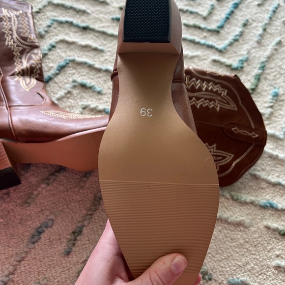 Never Worn Brown Cowgirl Boots - Picture 3 of 7